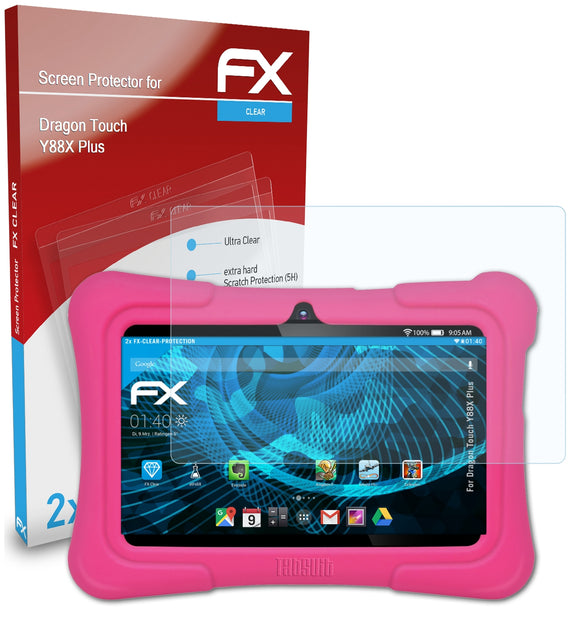 atFoliX FX-Clear Schutzfolie für Dragon Touch Y88X Plus