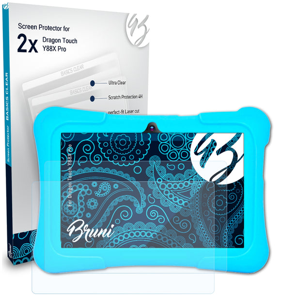 Bruni Basics-Clear Displayschutzfolie für Dragon Touch Y88X Pro