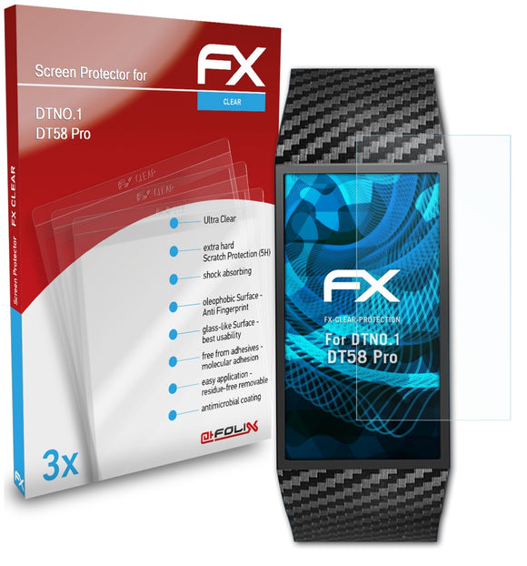 atFoliX FX-Clear Schutzfolie für DTNO.1 DT58 Pro
