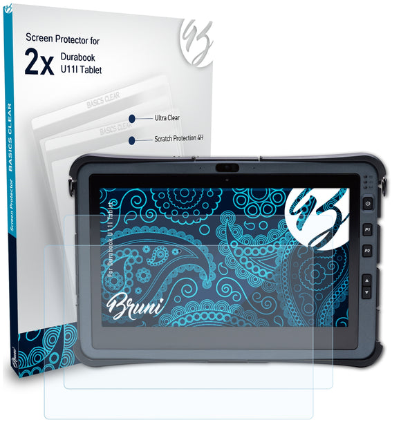 Bruni Basics-Clear Displayschutzfolie für Durabook U11I Tablet