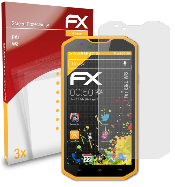 atFoliX FX-Antireflex Displayschutzfolie für E&L W8