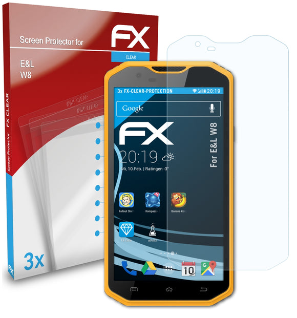atFoliX FX-Clear Schutzfolie für E&L W8