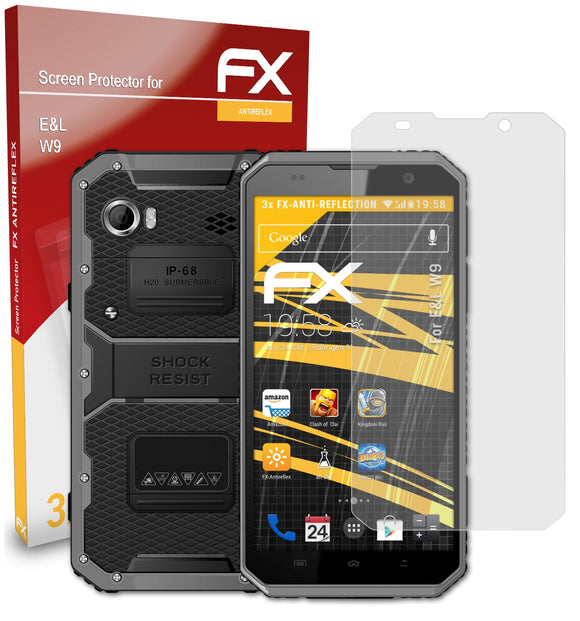 atFoliX FX-Antireflex Displayschutzfolie für E&L W9