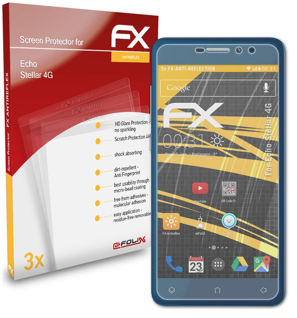 atFoliX FX-Antireflex Displayschutzfolie für Echo Stellar 4G