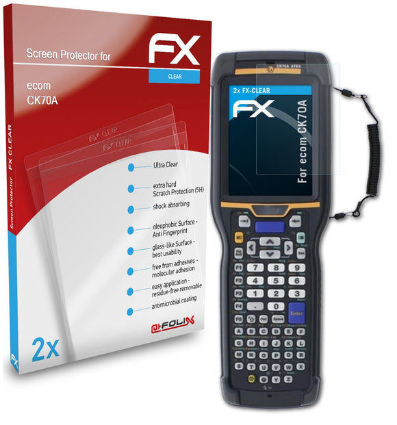 atFoliX FX-Clear Schutzfolie für ecom CK70A