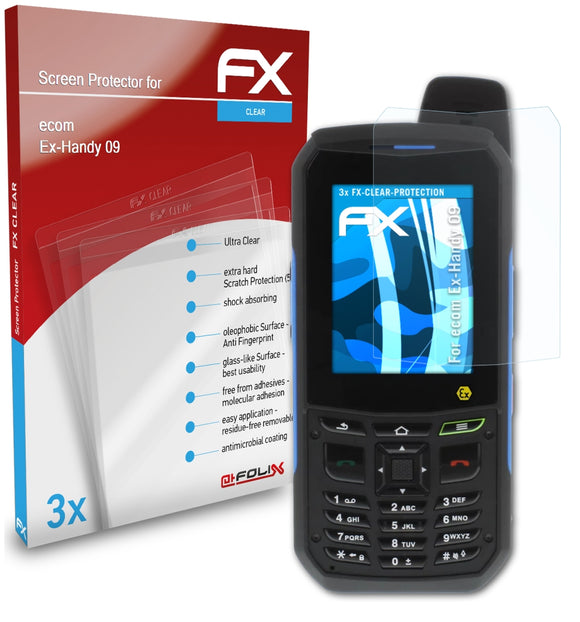 atFoliX FX-Clear Schutzfolie für ecom Ex-Handy 09