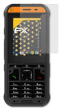 Panzerfolie atFoliX kompatibel mit ecom Ex-Handy 10, entspiegelnde und stoßdämpfende FX (3X)