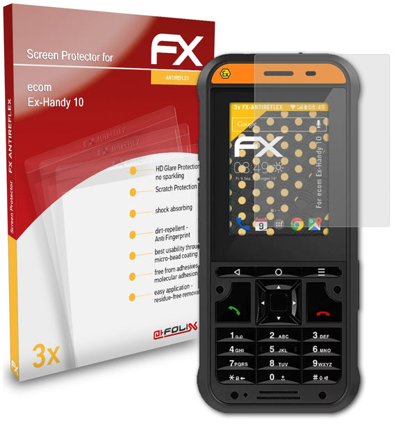 atFoliX FX-Antireflex Displayschutzfolie für ecom Ex-Handy 10