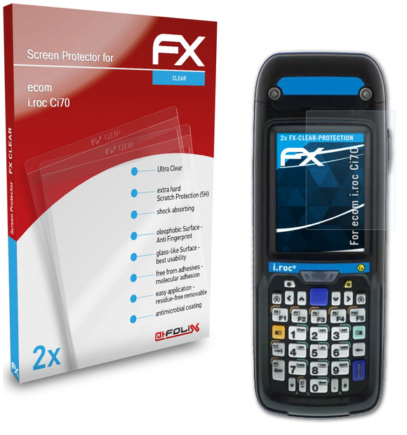 atFoliX FX-Clear Schutzfolie für ecom i.roc Ci70