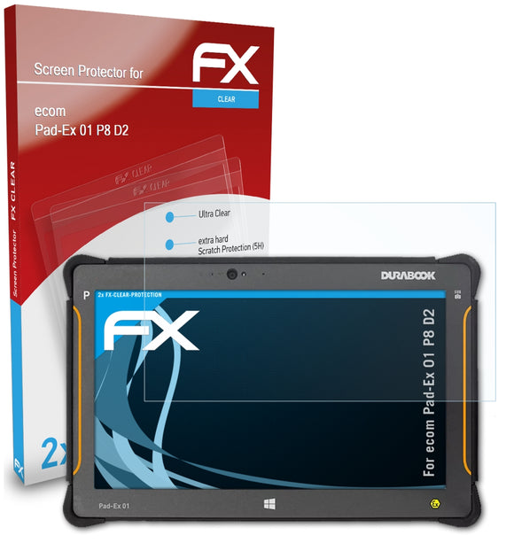 atFoliX FX-Clear Schutzfolie für ecom Pad-Ex 01 P8 D2