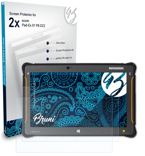Bruni Basics-Clear Displayschutzfolie für ecom Pad-Ex 01 P8 DZ2