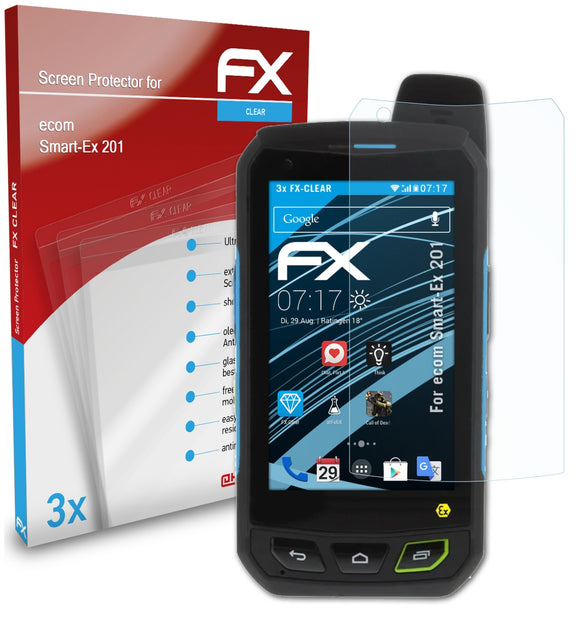 atFoliX FX-Clear Schutzfolie für ecom Smart-Ex 201