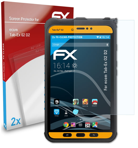 atFoliX FX-Clear Schutzfolie für ecom Tab-Ex 02 D2