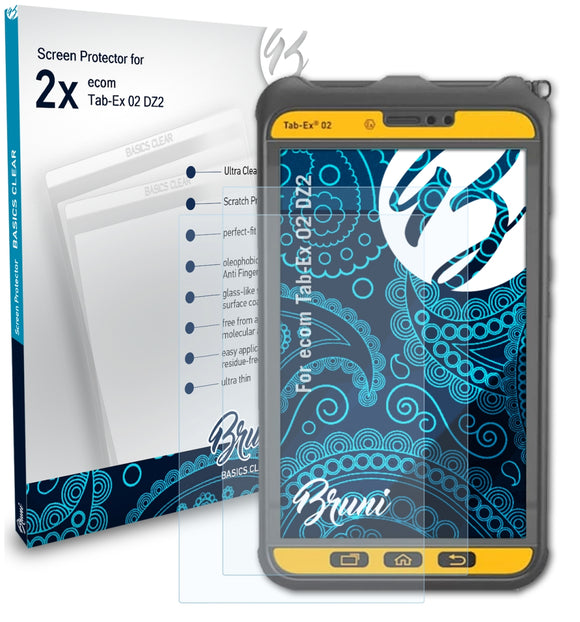 Bruni Basics-Clear Displayschutzfolie für ecom Tab-Ex 02 DZ2