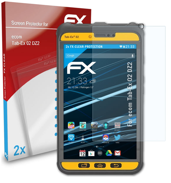 atFoliX FX-Clear Schutzfolie für ecom Tab-Ex 02 DZ2