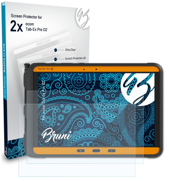 Bruni Basics-Clear Displayschutzfolie für ecom Tab-Ex Pro D2