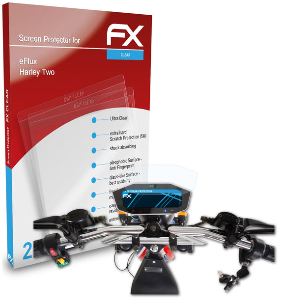 atFoliX FX-Clear Schutzfolie für eFlux Harley Two