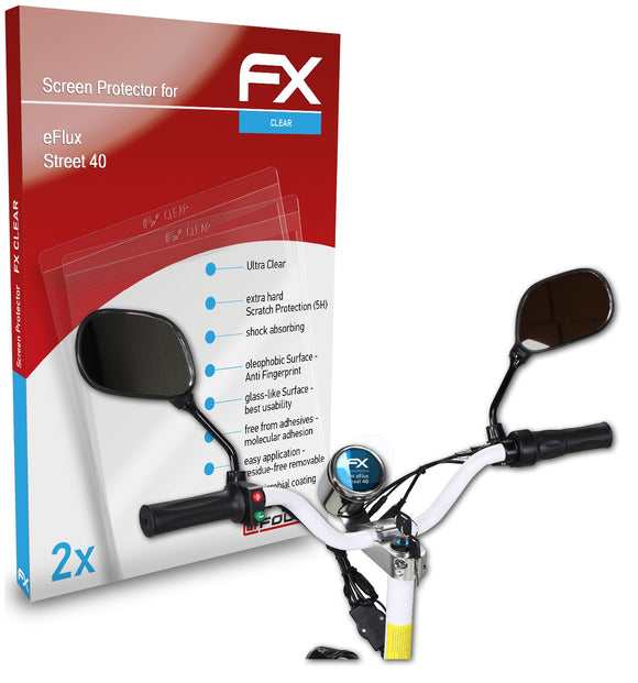 atFoliX FX-Clear Schutzfolie für eFlux Street 40