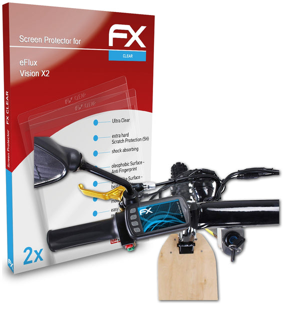 atFoliX FX-Clear Schutzfolie für eFlux Vision X2