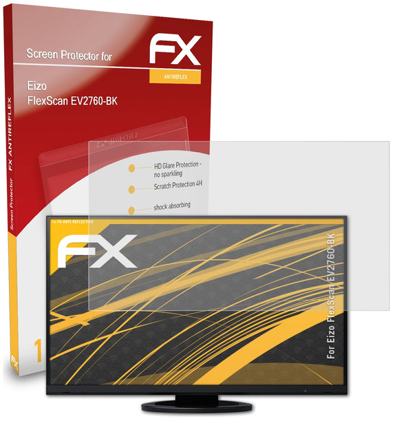 atFoliX FX-Antireflex Displayschutzfolie für Eizo FlexScan EV2760-BK