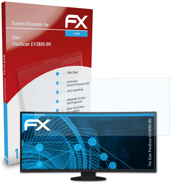 atFoliX FX-Clear Schutzfolie für Eizo FlexScan EV3895-BK
