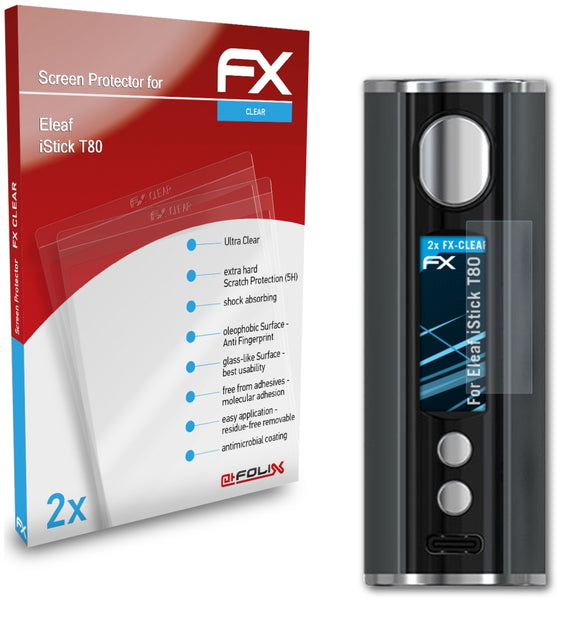 atFoliX FX-Clear Schutzfolie für Eleaf iStick T80