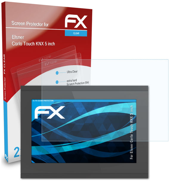 atFoliX FX-Clear Schutzfolie für Elsner Corlo Touch KNX (5 inch)