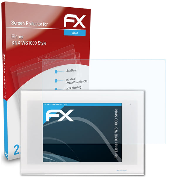 atFoliX FX-Clear Schutzfolie für Elsner KNX WS1000 Style