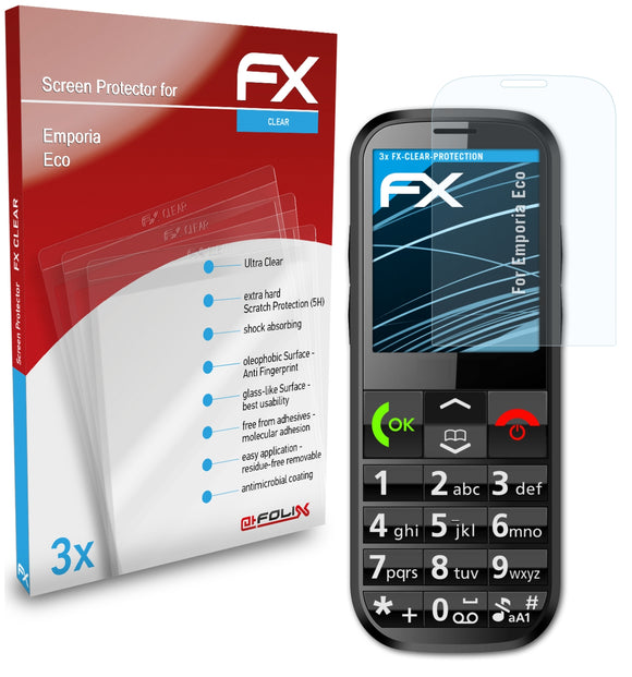 atFoliX FX-Clear Schutzfolie für Emporia Eco