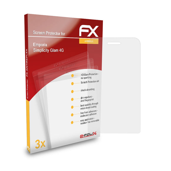 atFoliX FX-Antireflex Displayschutzfolie für Emporia Simplicity Glam 4G