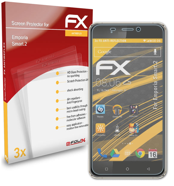 atFoliX FX-Antireflex Displayschutzfolie für Emporia Smart.2