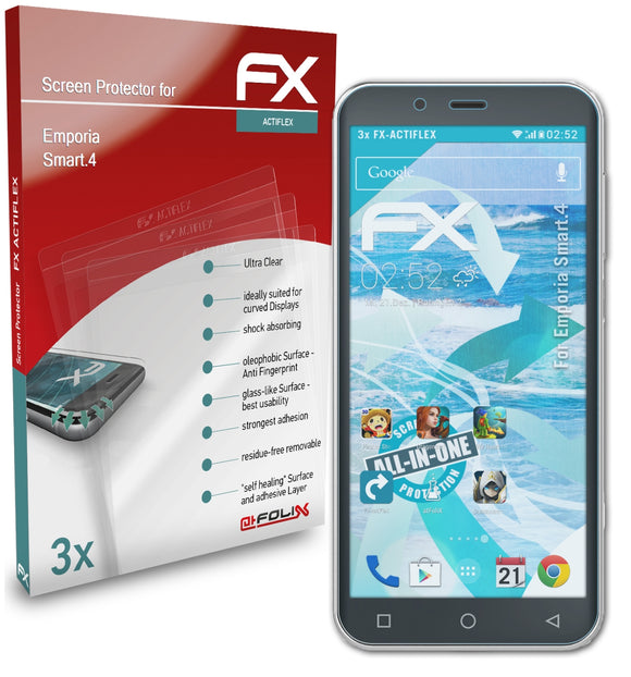 atFoliX FX-ActiFleX Displayschutzfolie für Emporia Smart.4
