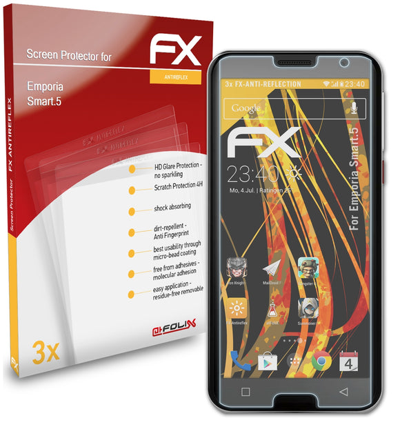 atFoliX FX-Antireflex Displayschutzfolie für Emporia Smart.5