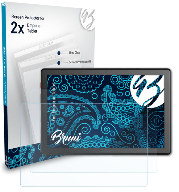 Bruni Basics-Clear Displayschutzfolie für Emporia Tablet