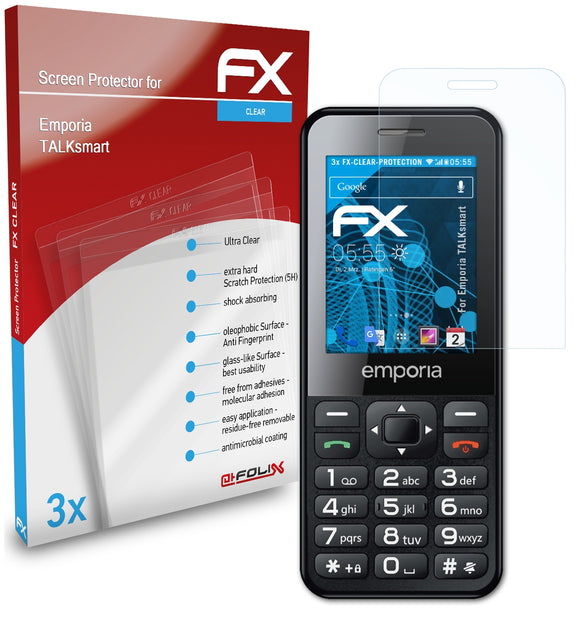 atFoliX FX-Clear Schutzfolie für Emporia TALKsmart