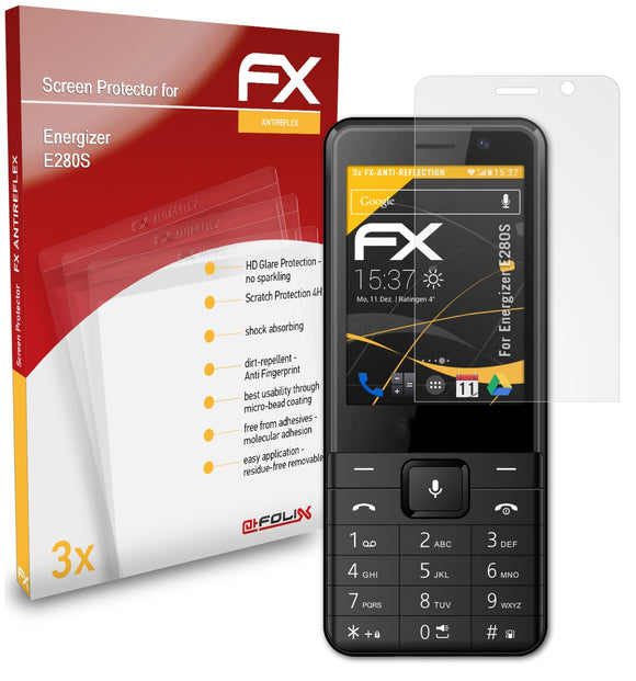 atFoliX FX-Antireflex Displayschutzfolie für Energizer E280S