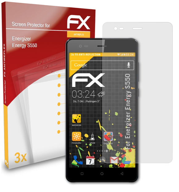 atFoliX FX-Antireflex Displayschutzfolie für Energizer Energy S550