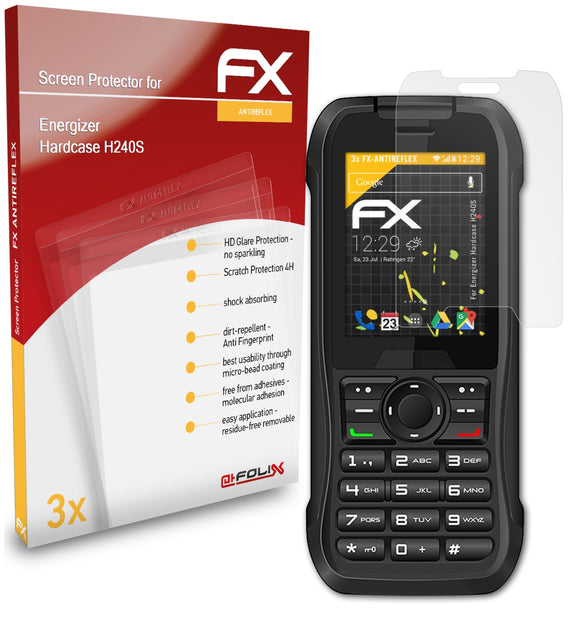 atFoliX FX-Antireflex Displayschutzfolie für Energizer Hardcase H240S