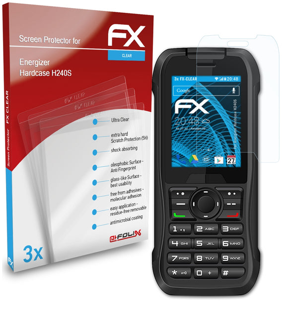 atFoliX FX-Clear Schutzfolie für Energizer Hardcase H240S