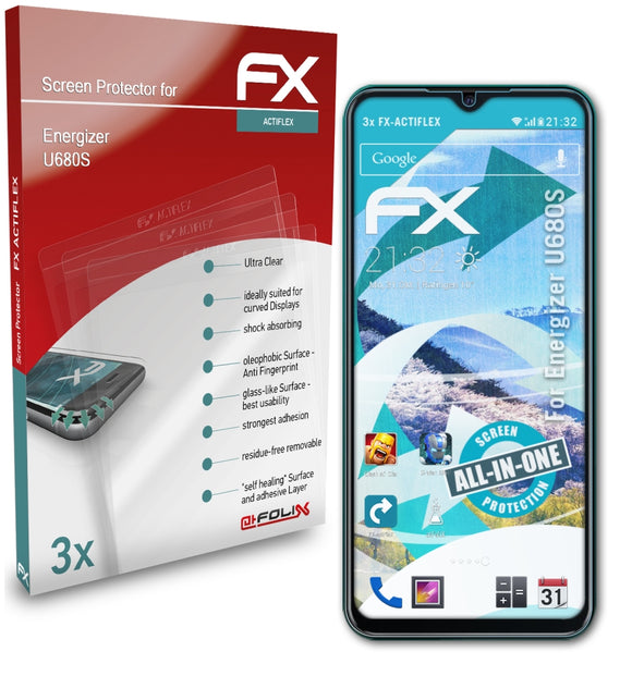 atFoliX FX-ActiFleX Displayschutzfolie für Energizer U680S