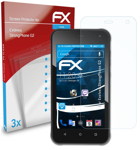 atFoliX FX-Clear Schutzfolie für Evolveo StrongPhone G2