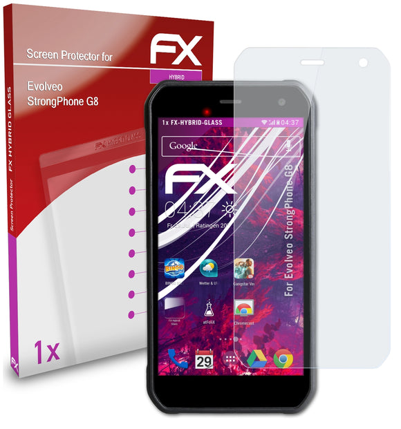 atFoliX FX-Hybrid-Glass Panzerglasfolie für Evolveo StrongPhone G8