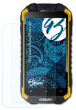 Schutzfolie Bruni kompatibel mit Evolveo StrongPhone Q9, glasklare (2X)