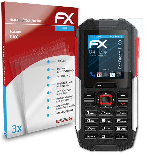 atFoliX FX-Clear Schutzfolie für Facom F100