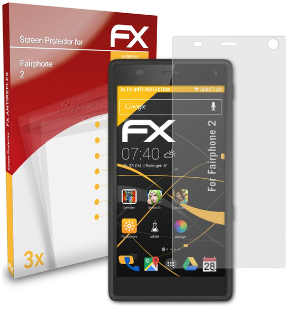 atFoliX FX-Antireflex Displayschutzfolie für Fairphone 2