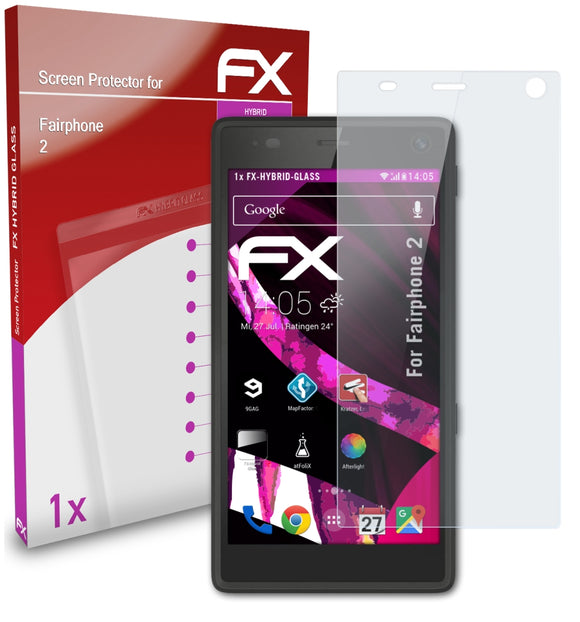 atFoliX FX-Hybrid-Glass Panzerglasfolie für Fairphone 2
