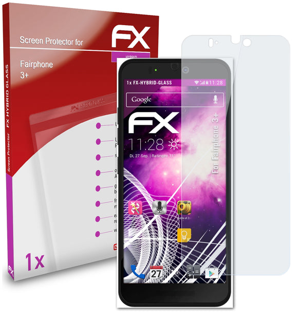 atFoliX FX-Hybrid-Glass Panzerglasfolie für Fairphone 3+