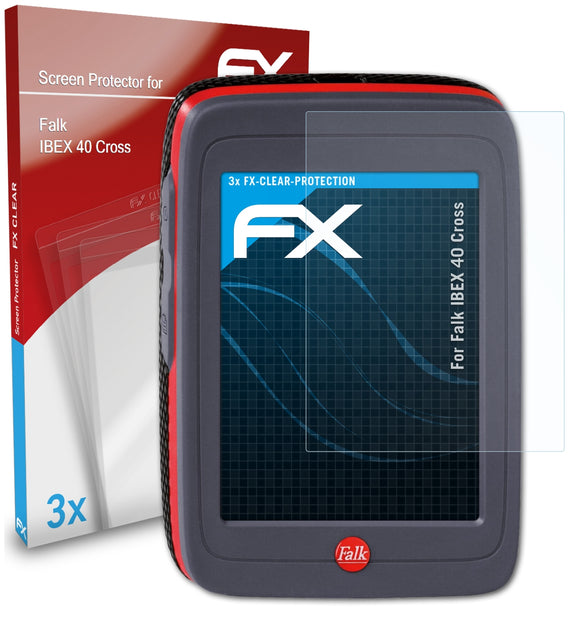 atFoliX FX-Clear Schutzfolie für Falk IBEX 40 Cross