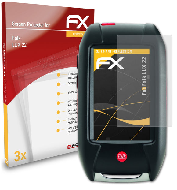 atFoliX FX-Antireflex Displayschutzfolie für Falk LUX 22