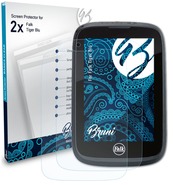 Bruni Basics-Clear Displayschutzfolie für Falk Tiger Blu